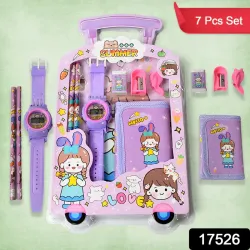 Stationery Set for Girls and Boys | Kids Return Gift - 7 In 1 School Items For Kids-Pencils, Eraser, Sharpener Stationery Set for Girls and Boys | Kids Return Gift - 7 In 1 School Items For Kids-Pencils, Eraser, Sharpener
